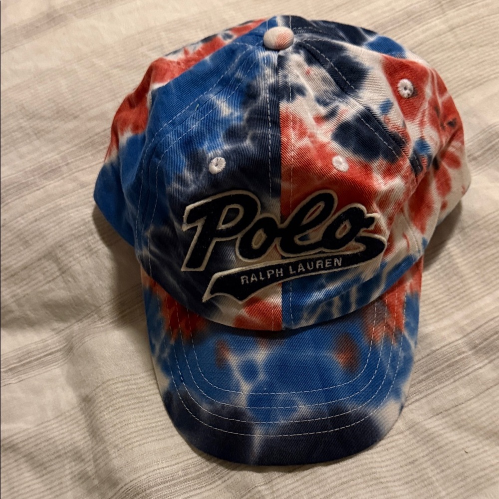 Polo by Ralph Lauren Tie-Dye Cap - Red, Blue, White